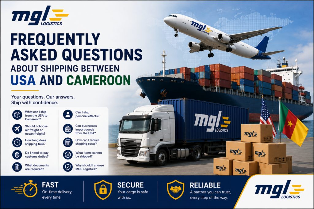 Frequently Asked Questions About Shipping Between USA and Cameroon