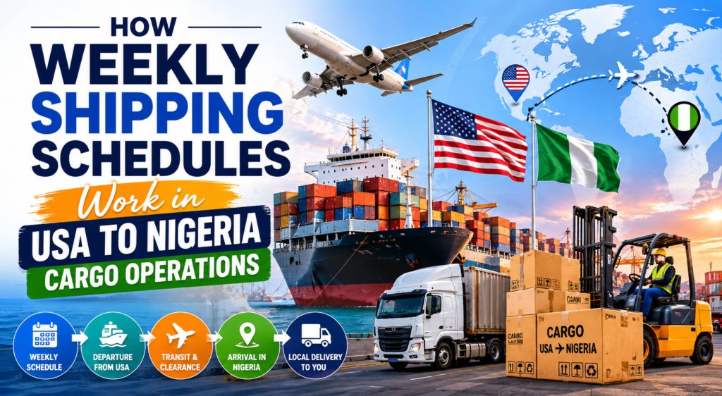 How Weekly Shipping Schedules Work in USA to Nigeria Cargo Operations