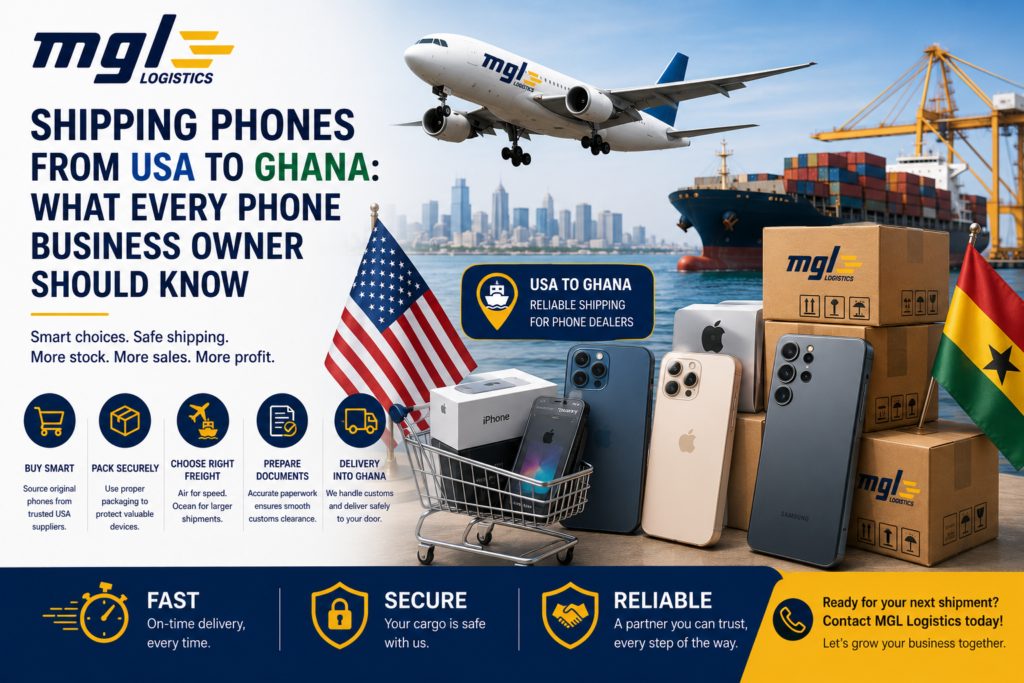 Shipping Phones from USA to Ghana: What Every Phone Business Owner Should Know